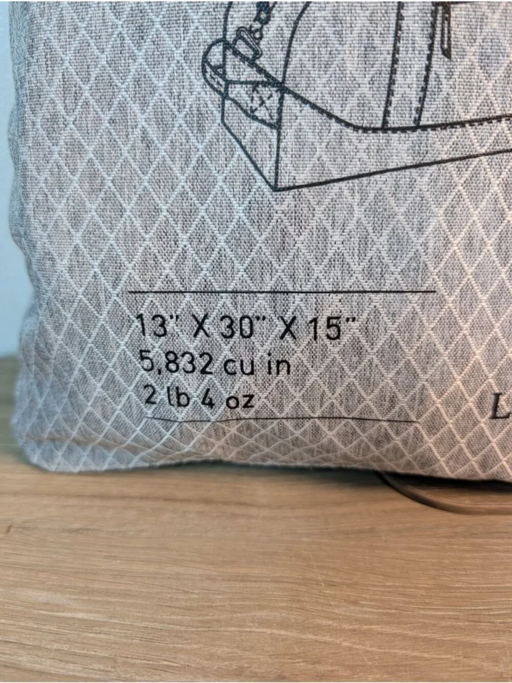 L.L.Bean Adventure Duffle Bag Large Grey Gray Heather Nylon Travel